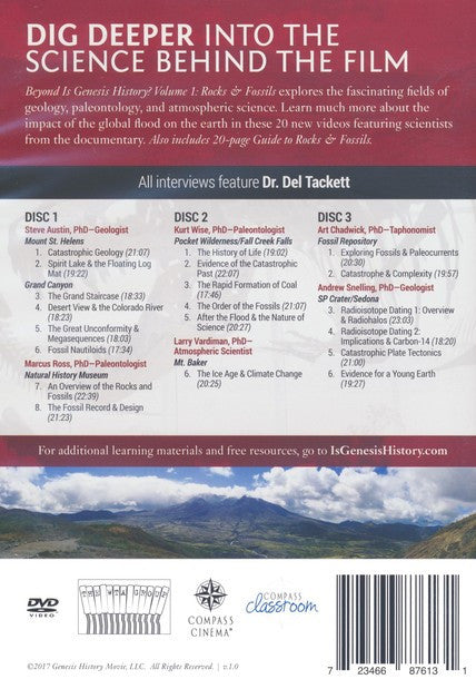 Beyond is Genesis History? Vol 1: Rocks & Fossils 3 DVD Set