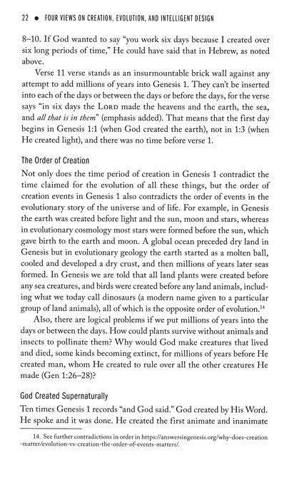 Four Views on Creation, Evolution, and Intelligent Design (Counterpoints Series) (Paperback)