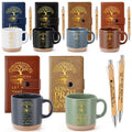 18-Piece Christian Religious Gift Set for Men and Women, Bible Verse Ceramic Coffee Mug, Tree of Life Leather Journal, Pens and Church Party Favors, Inspirational Gift Set for Teacher, Nurse, Pastor and Bible Study