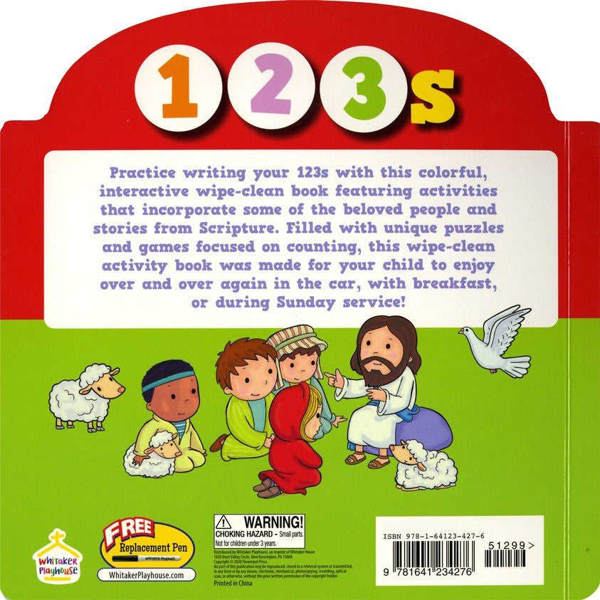 Wipe-Clean Activity Book - Bible 123s (Inspired to Learn Series) Age 2-6