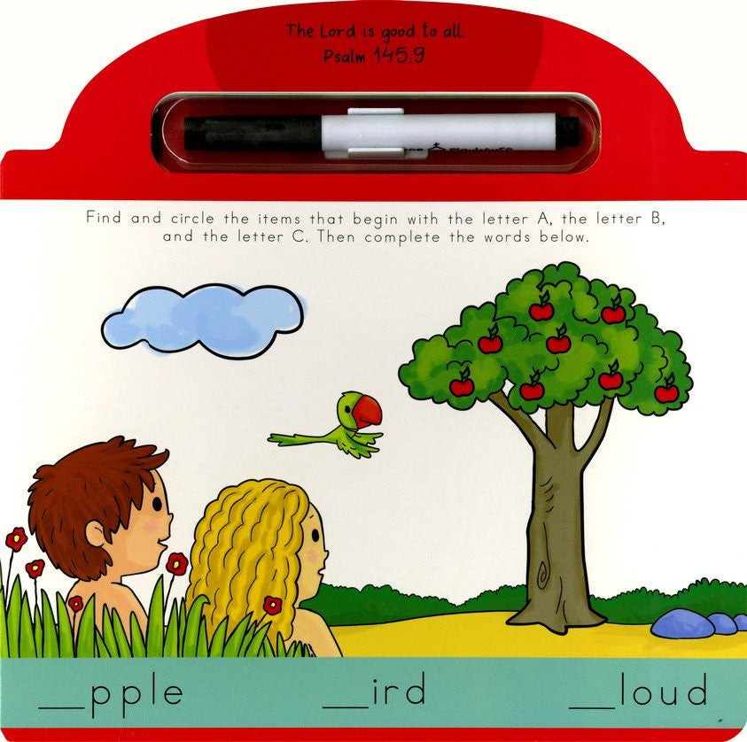 Wipe-Clean Activity Book - Bible ABCs (Inspired to Learn Series) Age 2-6