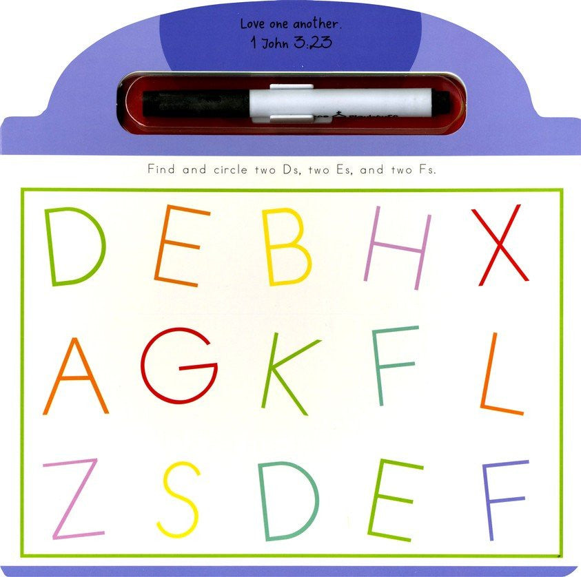 Wipe-Clean Activity Book - Bible ABCs (Inspired to Learn Series) Age 2-6