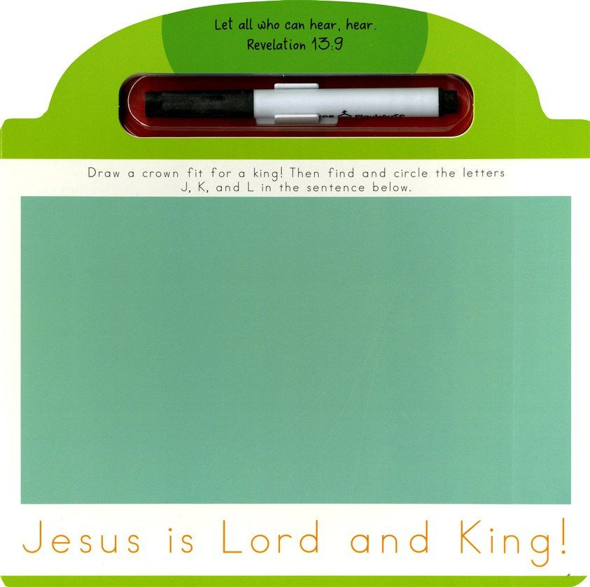 Wipe-Clean Activity Book - Bible ABCs (Inspired to Learn Series) Age 2-6
