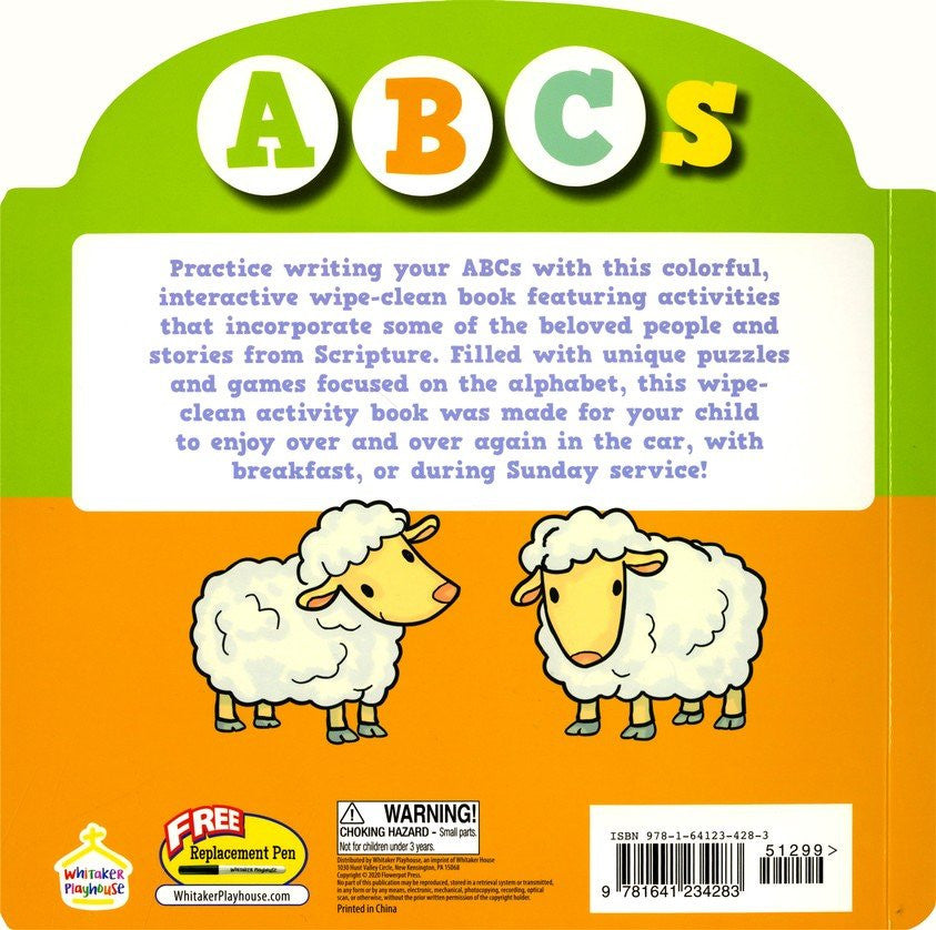 Wipe-Clean Activity Book - Bible ABCs (Inspired to Learn Series) Age 2-6