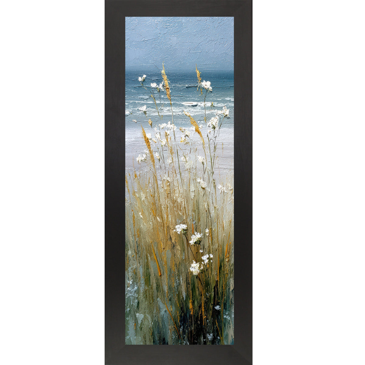 Coastal Path Center Panel Wall Art – Beach Dune Narrow Portrait Scenic Decor (SB927)