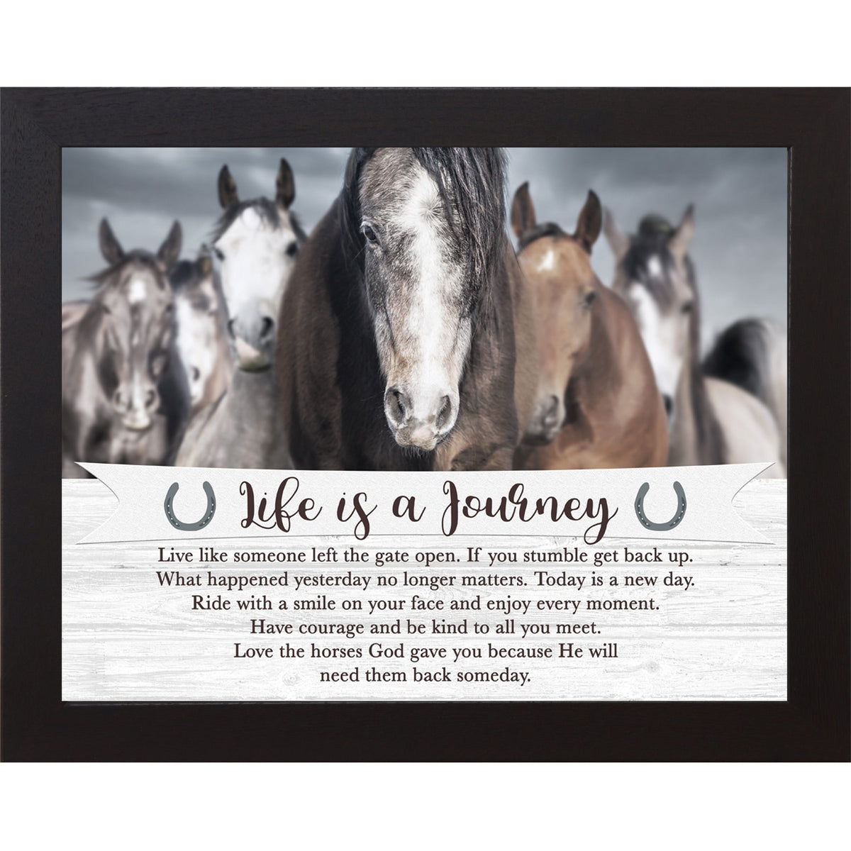 Life is a Journey Wall Art – Horse Herd Inspirational Equestrian Quote Decor (SSW6)