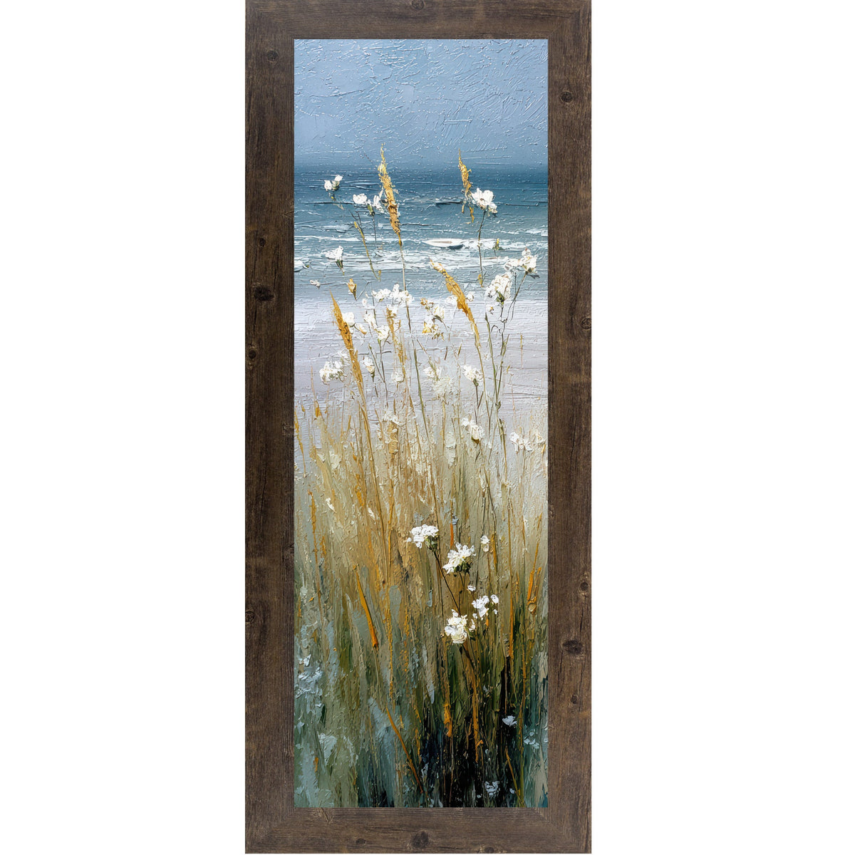 Coastal Path Center Panel Wall Art – Beach Dune Narrow Portrait Scenic Decor (SB927)