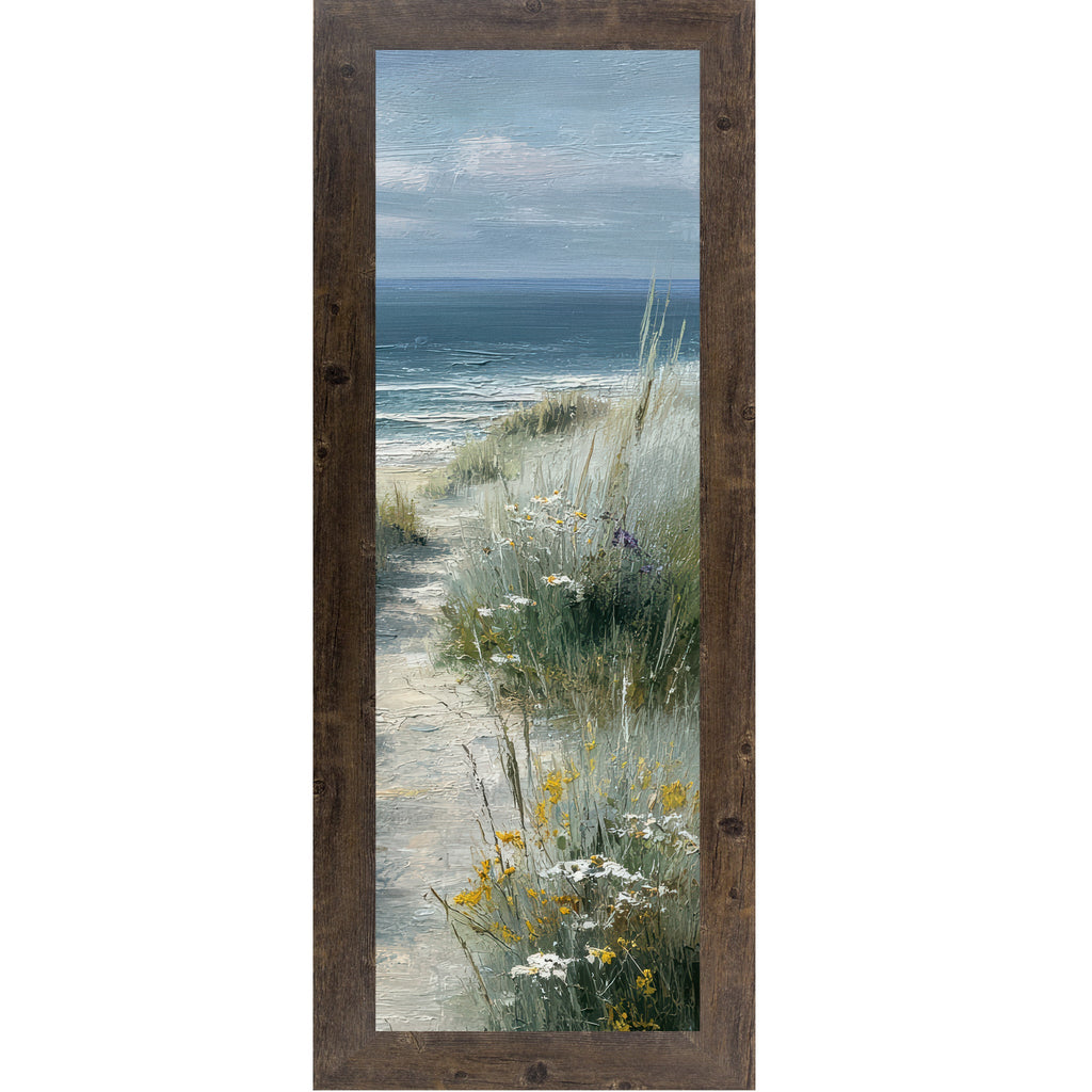 Coastal Path Right Panel Wall Art – Beach Dune Narrow Portrait Scenic Decor (SB928)