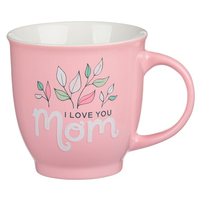"I Love You Mom" Pink Ceramic Gift Mug (Isaiah 62:4)