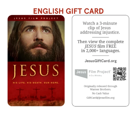 JESUS GIFT CARDS in English