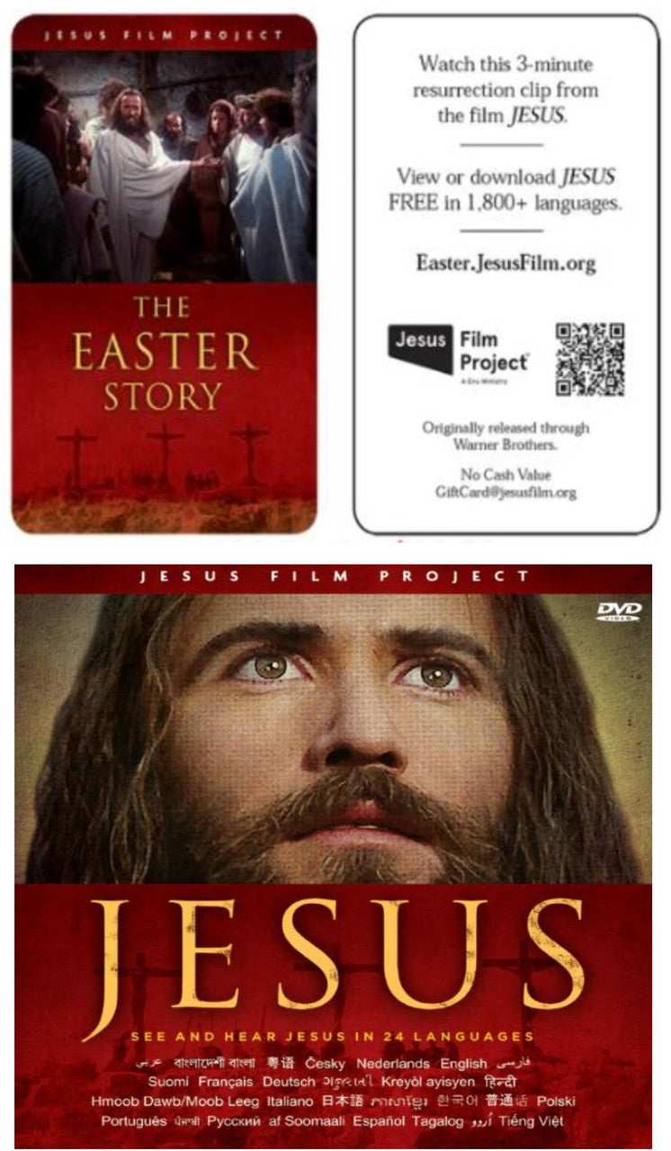 12 God Of Wonders Ministry Give-Away DVDs + 25 FREE EASTER JESUS FILM CARDS