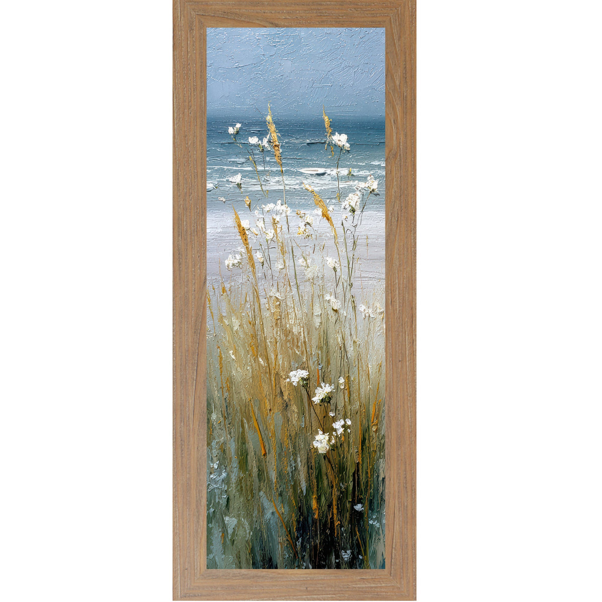 Coastal Path Center Panel Wall Art – Beach Dune Narrow Portrait Scenic Decor (SB927)