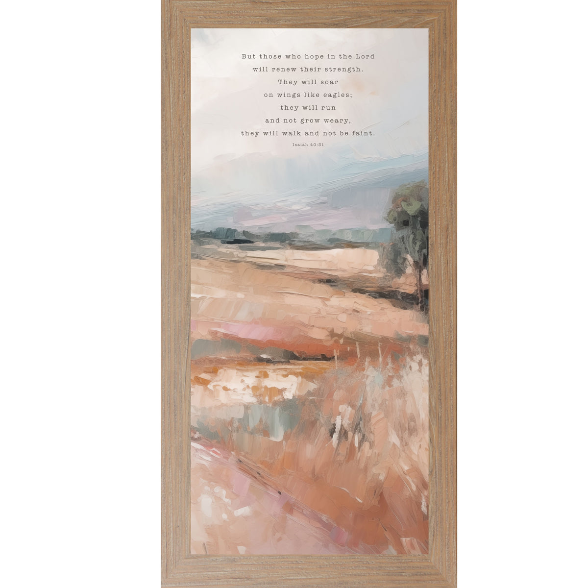 Isaiah 40:31 Wall Art – Soar On Wings Like Eagles Terracotta Landscape Christian Decor (SB761)