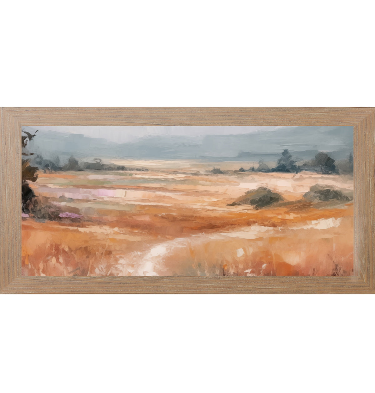 Terracotta Abstract Landscape Wall Art – Full Panoramic Wide Scenic Farmhouse Nature Decor (SB758)