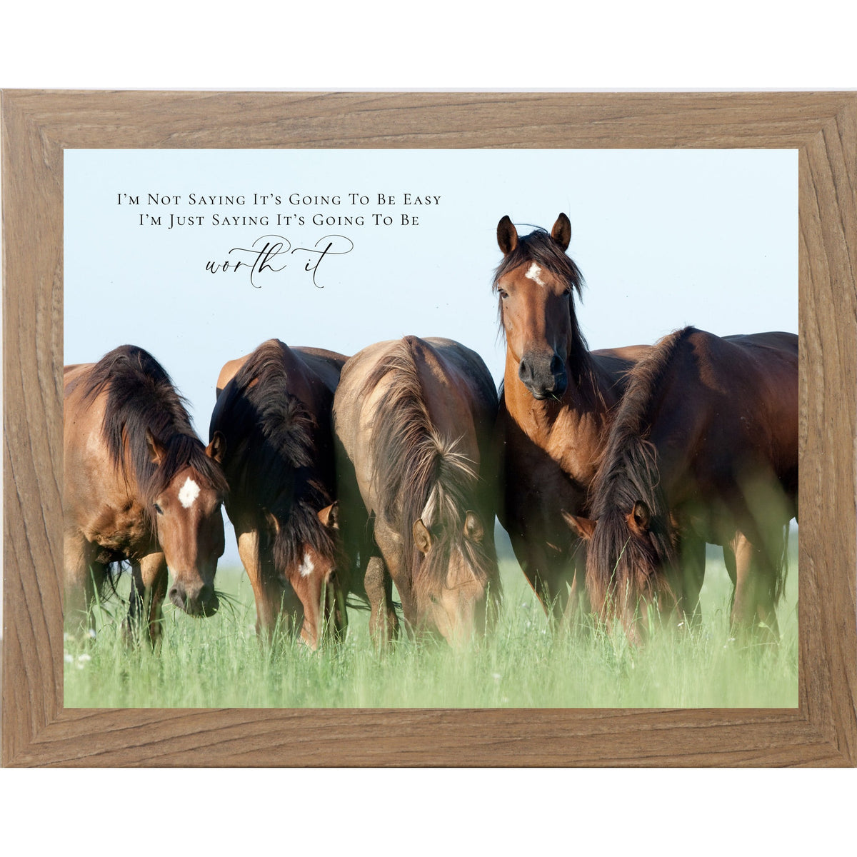 Worth It Wall Art – Inspirational Horse Landscape Motivational Decor (SB231)