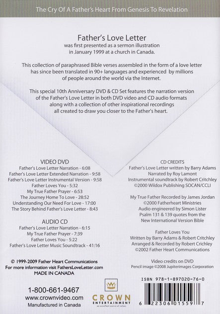 Father's Love Letter Special Edition DVD + CD