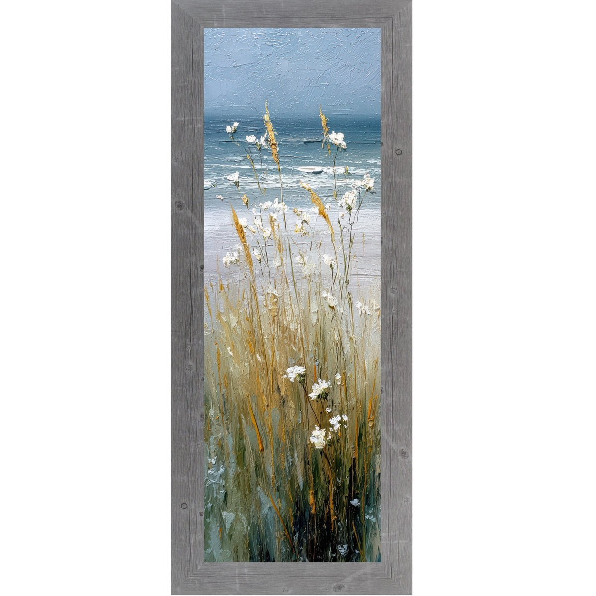 Coastal Path Center Panel Wall Art – Beach Dune Narrow Portrait Scenic Decor (SB927)