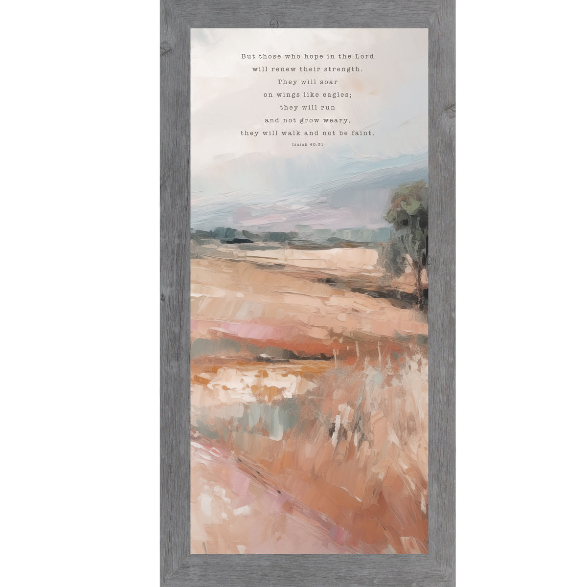 Isaiah 40:31 Wall Art – Soar On Wings Like Eagles Terracotta Landscape Christian Decor (SB761)