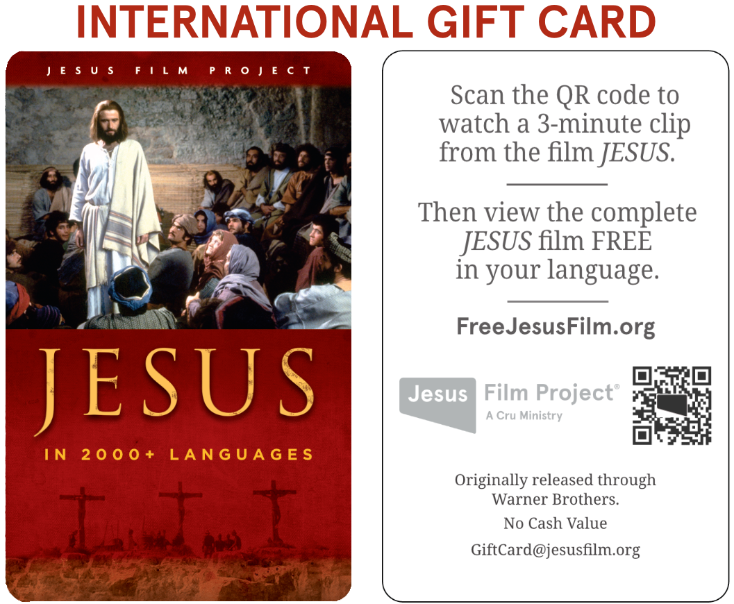 100 - International JESUS GIFT CARDS