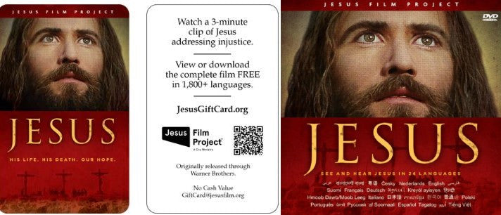 JESUS FILM DVD AND GIFT CARDS A2L