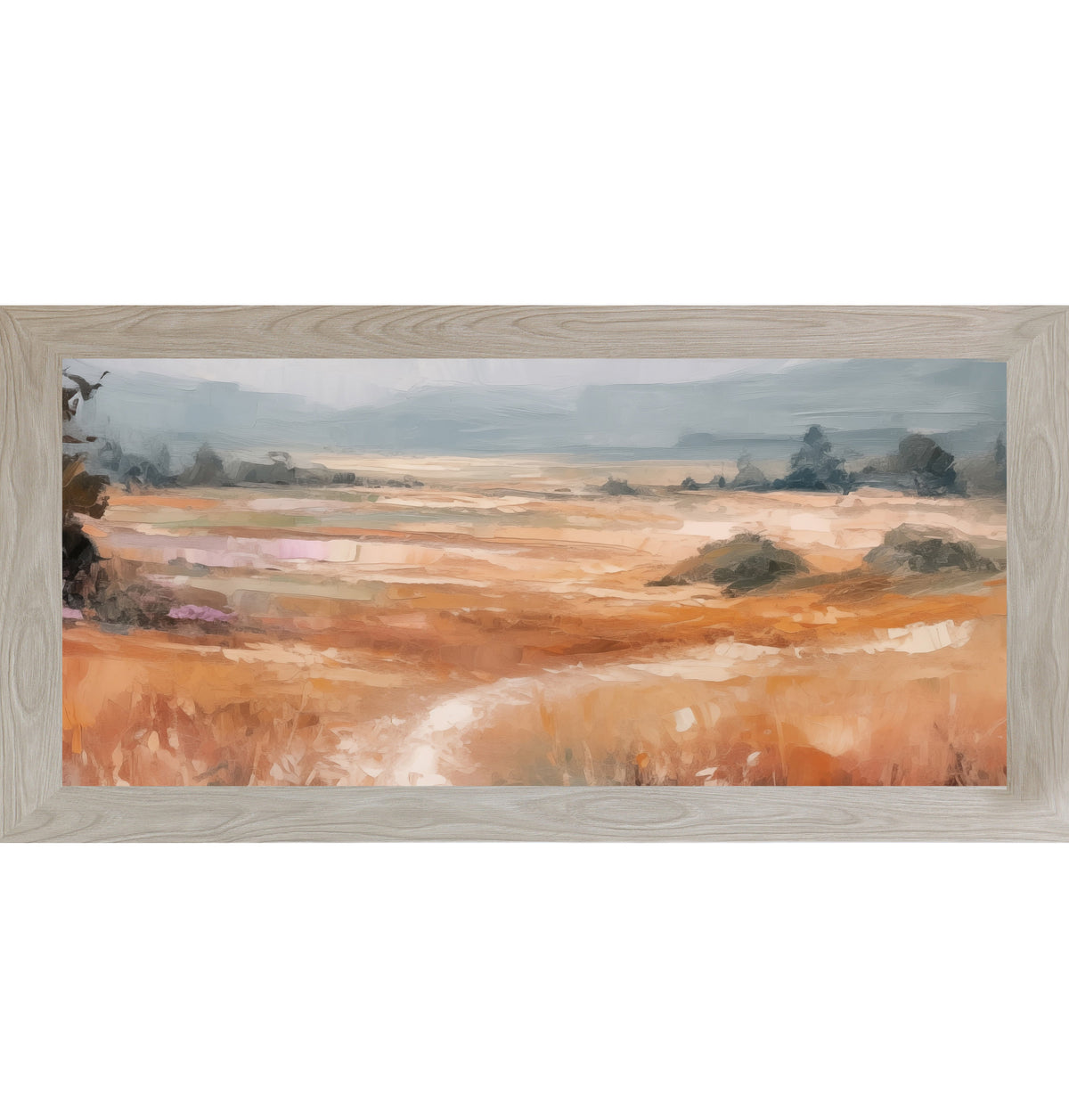 Terracotta Abstract Landscape Wall Art – Full Panoramic Wide Scenic Farmhouse Nature Decor (SB758)