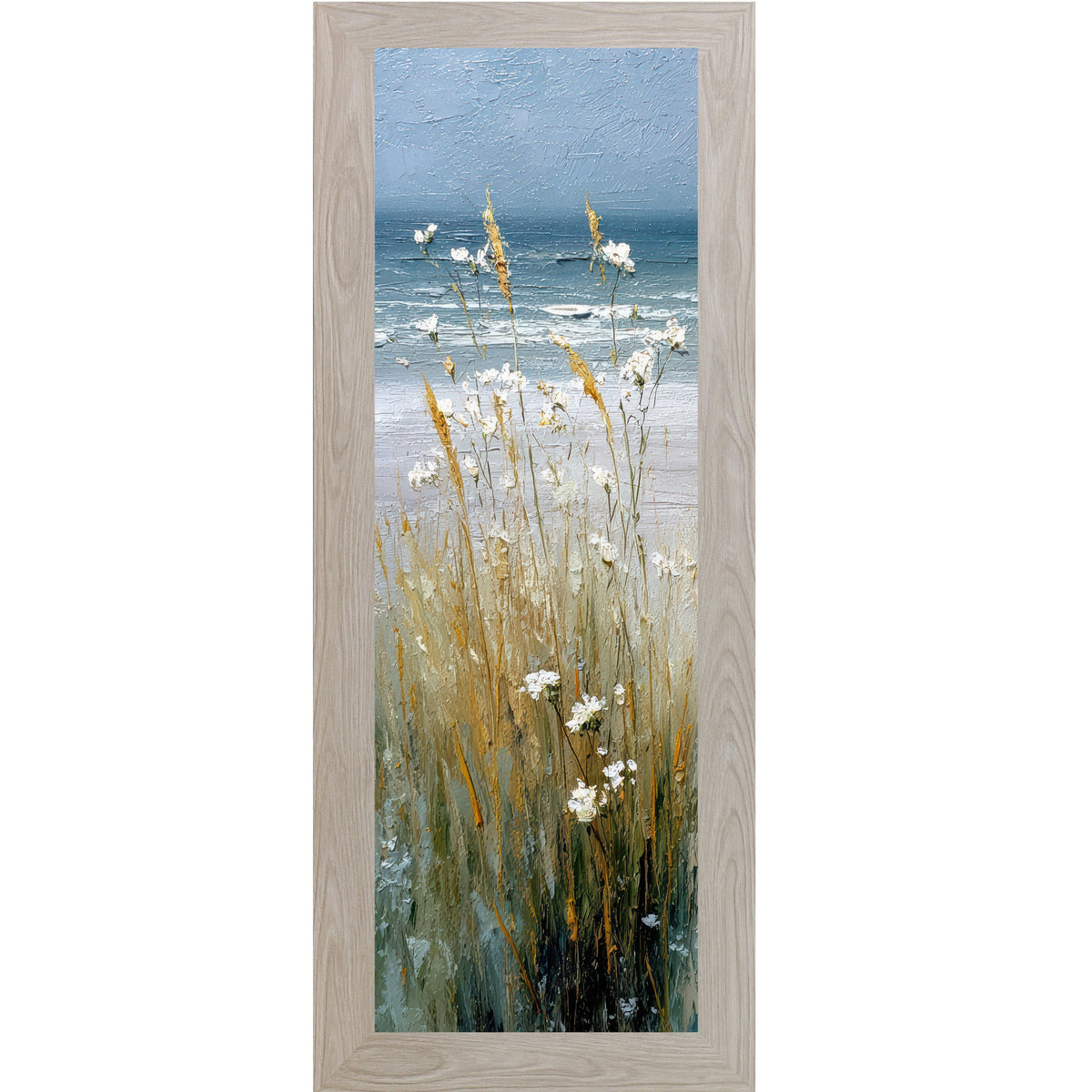 Coastal Path Center Panel Wall Art – Beach Dune Narrow Portrait Scenic Decor (SB927)