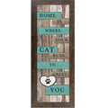 Home Is Where Your Cat Runs to Greet You Wall Art – Rustic Pallet Wood Cat Decor (SB923)