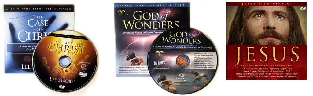EASTER SPECIAL --- 10 God Of Wonders + 10 Case for Christ +10 Jesus films + 25 Free Easter Gift cards