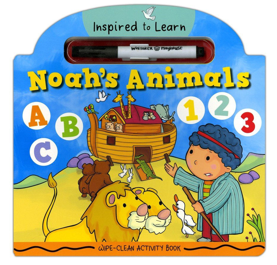 Wipe-Clean Activity Book - Noahs Animals (Inspired to Learn Series) Age 2-6