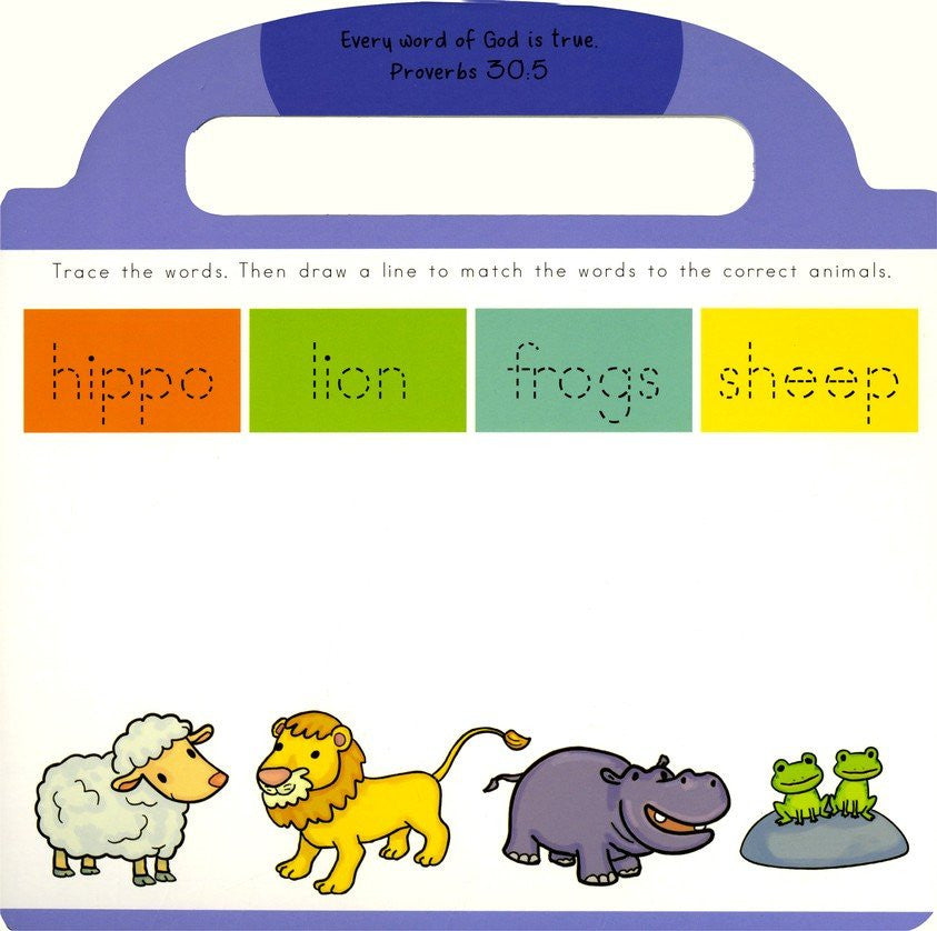 Wipe-Clean Activity Book - Noahs Animals (Inspired to Learn Series) Age 2-6
