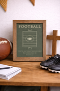 Football Wall Art – Philippians 4:13 Christian Football Decor – Boys Sports Room Wall Art (SB216)