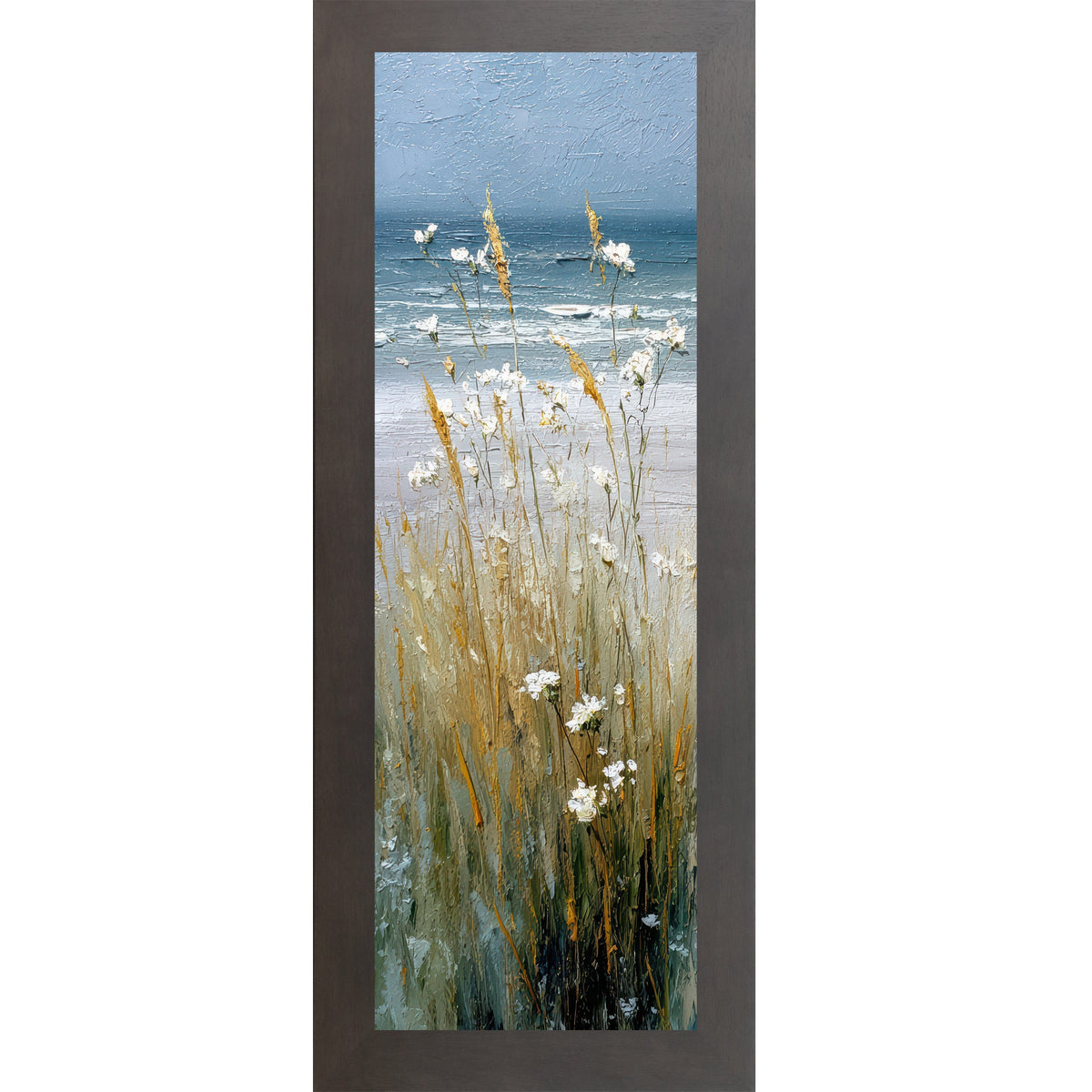 Coastal Path Center Panel Wall Art – Beach Dune Narrow Portrait Scenic Decor (SB927)
