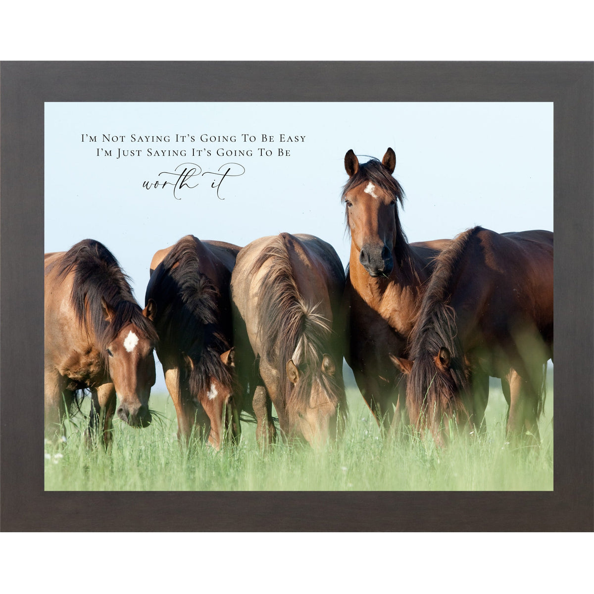 Worth It Wall Art – Inspirational Horse Landscape Motivational Decor (SB231)