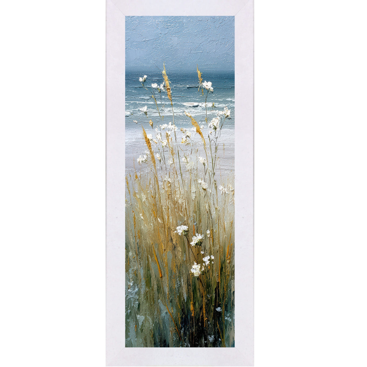 Coastal Path Center Panel Wall Art – Beach Dune Narrow Portrait Scenic Decor (SB927)