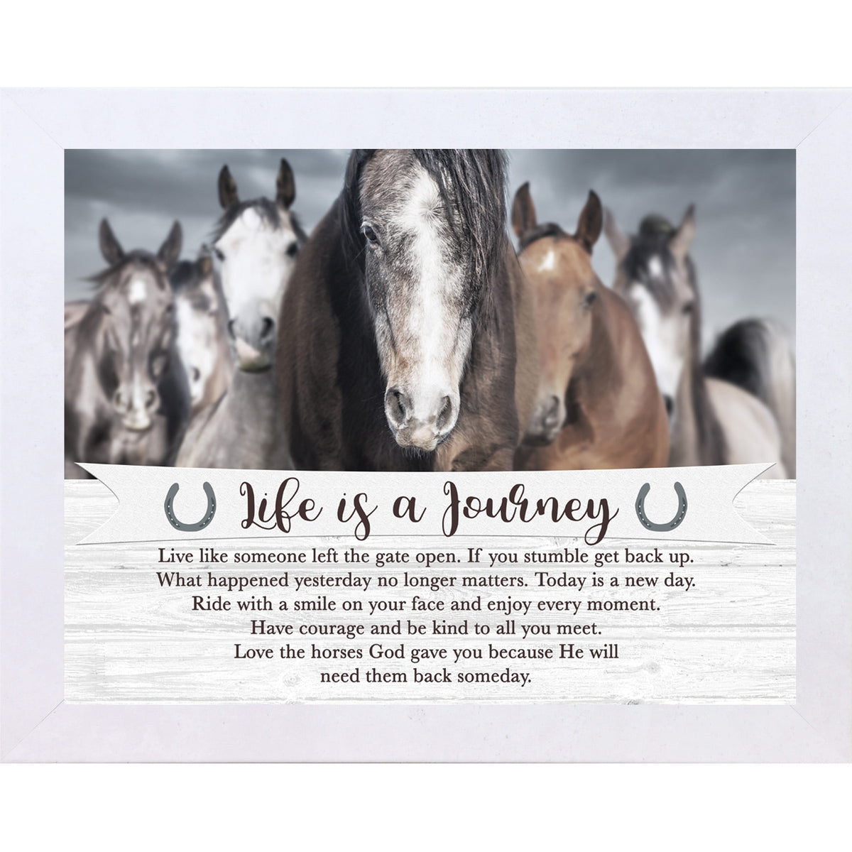 Life is a Journey Wall Art – Horse Herd Inspirational Equestrian Quote Decor (SSW6)
