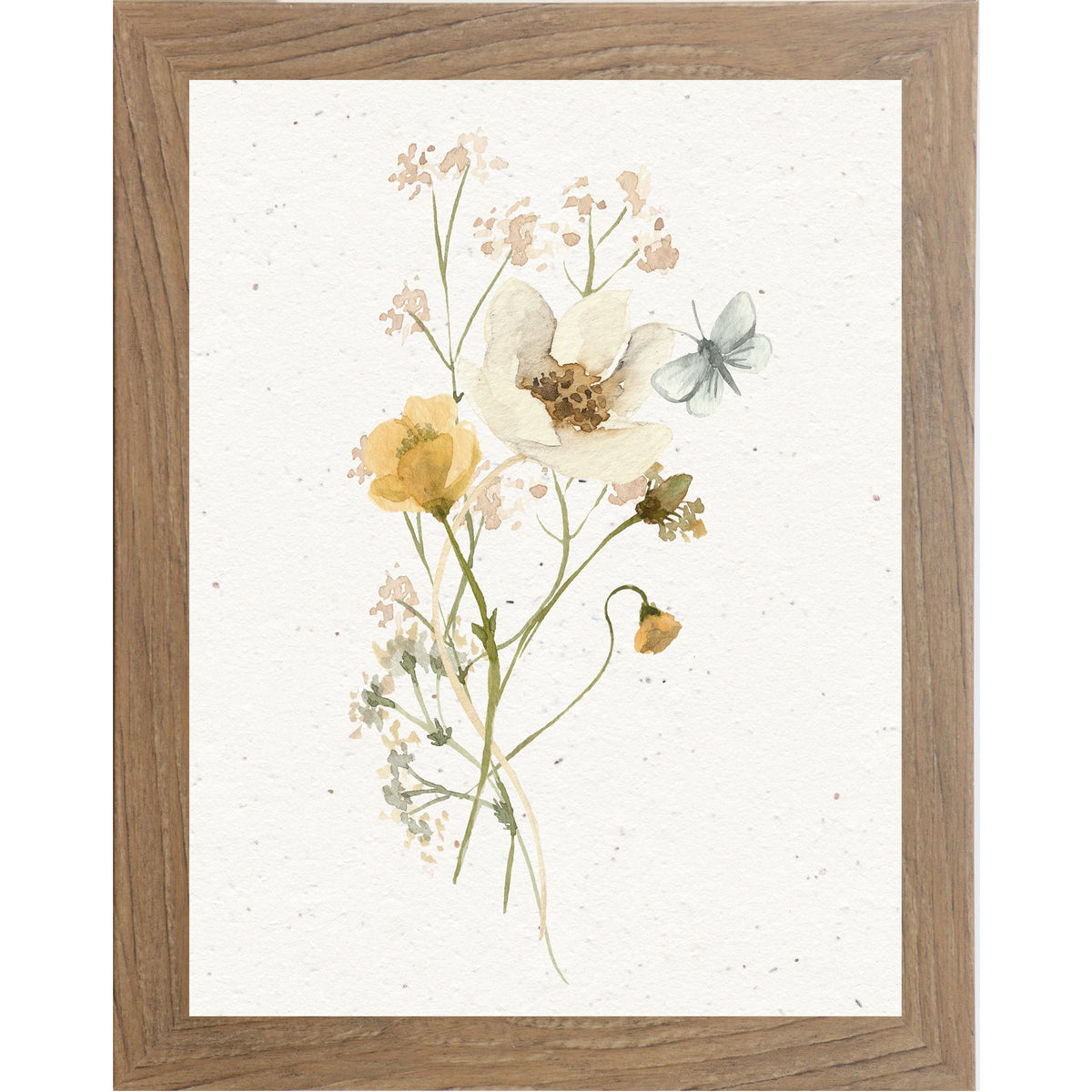 Delicate Wildflowers Wall Art – Soft Botanical Floral Print | SB131
