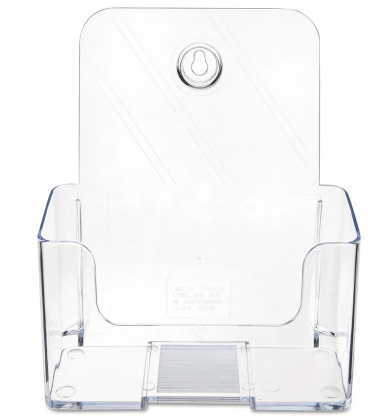 Clear Wall-Mountable Brochure Holder