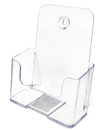 Clear Wall-Mountable Brochure Holder