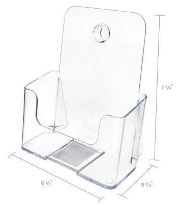 Clear Wall-Mountable Brochure Holder
