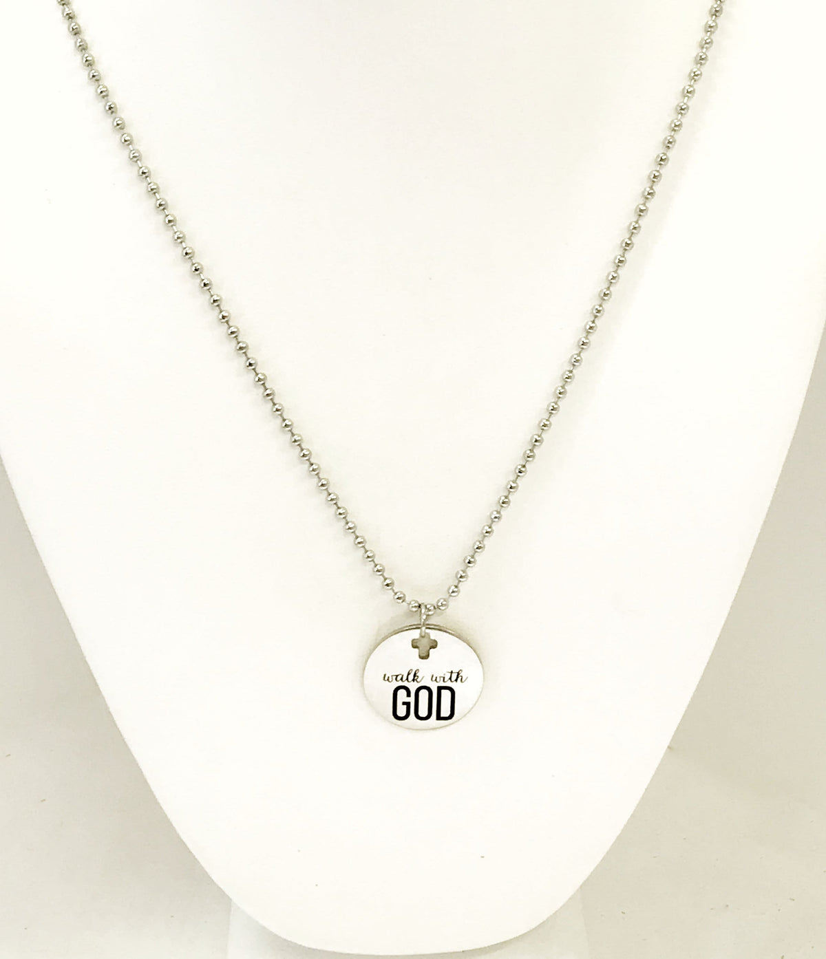 Christian Necklace, Necklace For Him, Walk With God Necklace, Christian Gift, Christian Jewelry, Scripture Gift, Religious Gift For Him