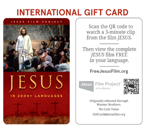 100 - International JESUS GIFT CARDS