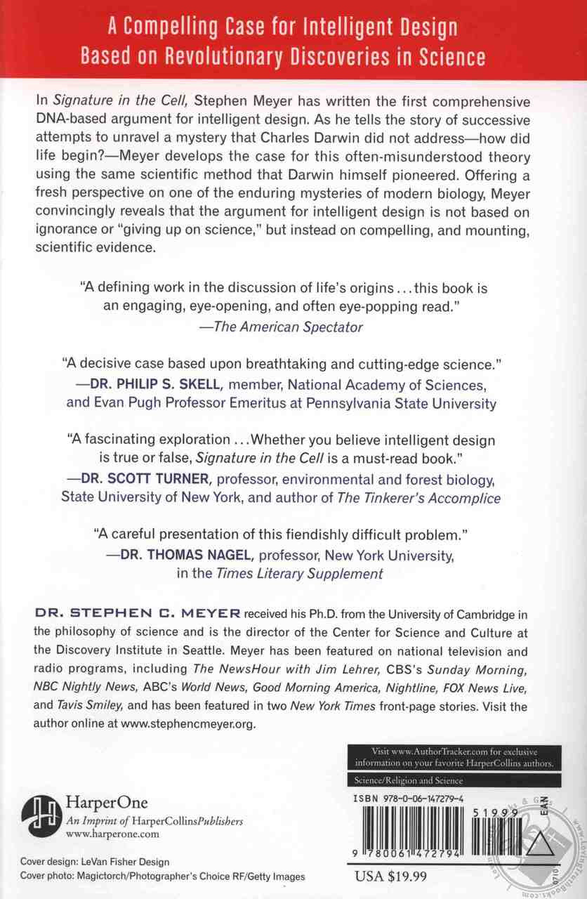 Signature in the Cell - Paperback Book